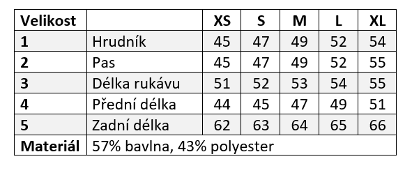 mikina dámska tab CZ